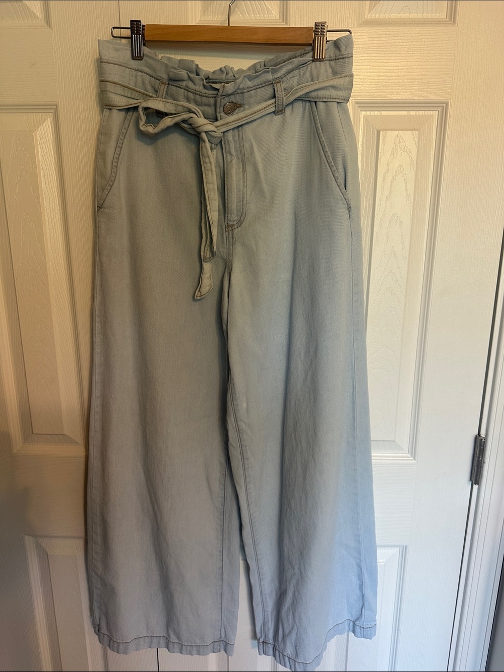 BR High Rise Wide Leg Paperbag Waist Pants Jeans